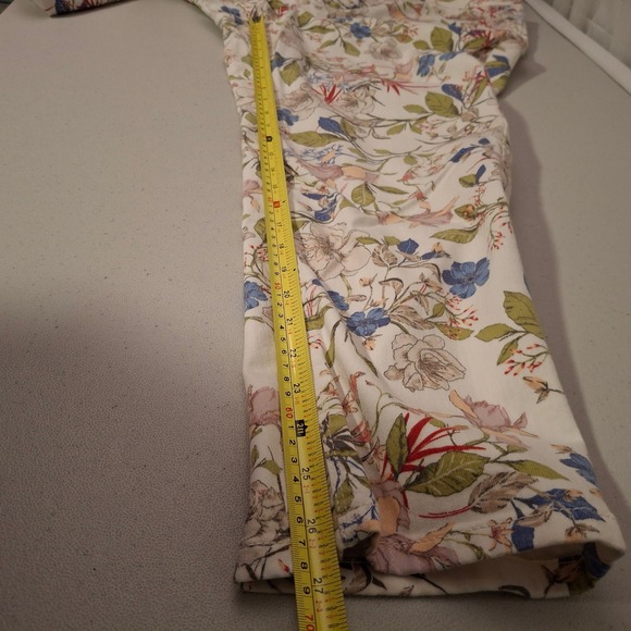 J Jill Authentic‎ Fit Slim Ankle Pants Womens Size 18 Floral Cotton Blend - Picture 10 of 10